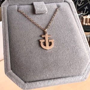 Travel Treasures petite rose gold Anchor pendant.